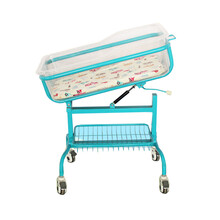 富九 新生儿推车医用婴儿床 月子中心会所婴儿护理车 浅绿色