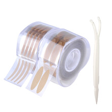 卷筒双眼皮贴蕾丝隐形网状1200贴自然防水无痕肉色透明男女美目非网纱纤维条 网状宽L+网状细S