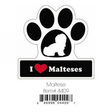 CHUKCHI宠物用品汽车车贴磁性车尾贴生日礼物狗狗用品个性礼品磁贴金毛泰迪比熊博美等 4409#马尔济斯犬