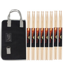 斗牛士（Bullfighter） 架子鼓枫木鼓棒5A 7A爵士鼓锤鼓槌鼓棍买1对送1对 5A枫木（8对鼓棒+大鼓棒包）