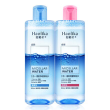 好莉卡三合一卸妆水眼部脸部温和清洁无刺激深层眼唇卸妆油膏女化妆品大瓶500ml 温和低敏倍润型 红色盖