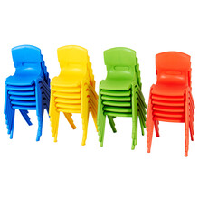 幼儿园椅子加厚靠背椅子儿童桌椅塑料椅宝宝小凳子/儿童餐椅 大班黄色