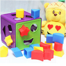 育童几何形状认知盒塑料配对积木儿童智力盒宝宝玩具
