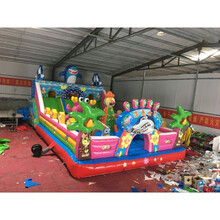 室外大型充气城堡蹦蹦床儿童乐园淘气堡游乐设备滑梯户外攀岩跳床 6*10海底世界
