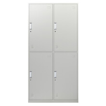 大一 铁皮更衣柜员工储物柜子钢制带锁存包柜鞋柜碗柜 四门更衣柜 1.0mm