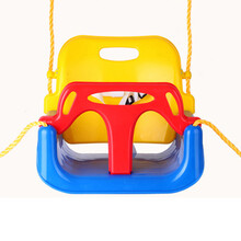 儿童秋千玩具幼儿户外秋千座椅婴儿宝宝室内荡秋千婴幼儿家用阳台三合一防空翻吊椅室外吊篮大空间 蓝色秋千+挂钩+连接带+1米单杠