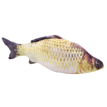 憨憨宠 猫玩具猫薄荷鱼抱枕 宠物玩具逗猫玩具猫咪用品 黄鱼小号20CM