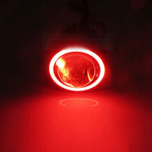 美蒂亚摩托车灯led大灯电动车灯超亮改装12V-80V汽车LED射灯透镜爆闪灯 内置红色天使眼一个