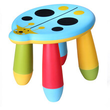 圆凳 儿童椅子 凳子 塑料环保 宝宝圆凳 幼儿园凳子学生凳 瓢虫篮色一张
