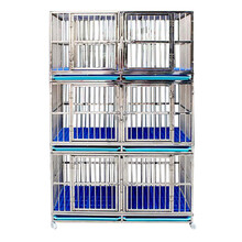 憨憨宠 不锈钢狗笼子子母笼单层双层三层跑床寄养笼小型中型犬大型犬狗笼 108*72*60 单层