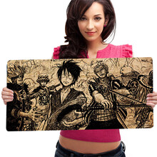 飞利浦 绝地求生大逃杀鼠标垫大号鼠标键盘垫加厚暖手水洗防滑精密锁边网咖网吧word快捷键吃鸡游戏桌垫 素描海贼王鼠标垫80*30厘米精密锁边