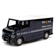 合金车模小汽车迷你仿真汽车模型男孩儿童玩具车开门回力 ETR银行押运车