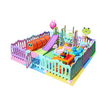 新款4S店儿童区游乐园幼儿园设备宝宝家庭游乐场设施室内滑梯秋千组合淘气堡 豪华9平方