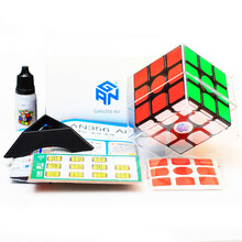 GANgan356air魔方三阶比赛速拧神器354M磁力版个性版标准版RSC三阶魔方儿童益智玩具 gan356air标准版黑色