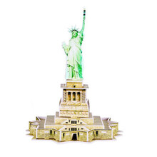 世界名建筑模型纸板3d立体拼图 儿童益智创意diy拼装拼插玩具批发 11自由女神像