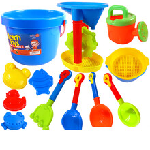 儿童决明子沙子玩具 宝宝海洋球池沙滩玩具 泳池玩具沙滩游乐场 13件沙滩玩具