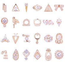 巧女人新娘美甲饰品美甲钻饰指甲贴片甲油胶装饰品锆石网红同款美甲钻石指甲饰品批发 新娘锆石一套