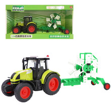 儿童农夫车农用拖拉机运输惯性车播种机收割机木材车洒水车模型男孩玩具 W900D农夫耙车