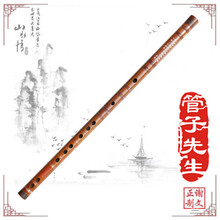 精制笛子管子先生专业一节苦竹笛子精品横笛演奏考级初学成人儿童女大学生民族乐器精制调音 D调+笛包+全套配件