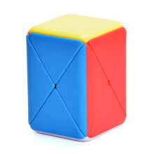 魔域文化 魔盒魔方 免贴纸磨砂面创意四轴类异形魔方教室益智玩具 彩色
