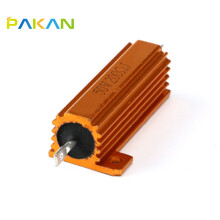 PAKAN  RX24黄金铝壳电阻  50W功率电阻 线绕固定电阻器 50W 200RJ 200欧姆 (1个)