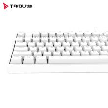 钛度 (Taidu) TKM320召唤师 机械键盘 有线键盘 游戏键盘 全尺寸 樱桃轴 吃鸡键盘  白色 茶轴 自营