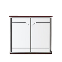 佳宝鱼缸底柜底座水族箱PVC塑钢地柜储物柜子50/60/80/100/120CM鱼缸柜 MR208BF地柜胡桃木边（81*31*68）