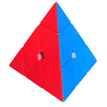 【附教程书】三阶镜面魔方3阶套装异形三角金字塔五魔方斜转风火轮学生速拧比赛专用 三角魔方【光面】