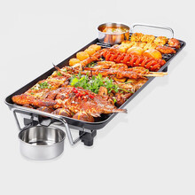 全烤嘉电烤盘 无烟电烤炉  家用韩式电烤盘 电烤炉 烤肉锅 家用烧烤炉 无烟不粘电烤盘家用 铁板烧 大号豪华没礼包