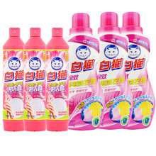 白猫全效丝毛洗衣液3kg送去油护手洗洁精1.5kg丝毛净丝绸羊毛衣羊绒裳洗涤液