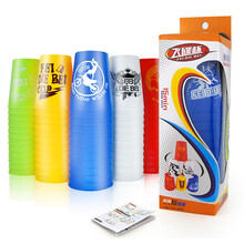 专业比赛速叠杯 竞技叠杯儿童青年益智玩具速叠专用杯 飞碟杯数叠杯飞叠杯 蓝色 12只装