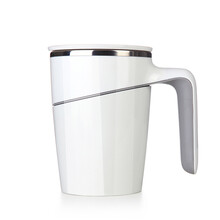 artiart 台湾Artiart创意不倒杯 带盖不锈钢内胆马克杯男女 办公室水杯子 白色470ml