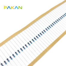 PAKAN 1/6W金属膜电阻 1% 五色环  电阻器 编带装(100只) 2.2M