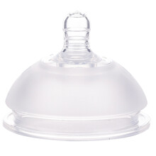 可拉贝拉 婴儿宽口径奶嘴硅胶 通用可适配宽口径奶瓶 超宽口径奶嘴（7cm口径奶瓶专用） M号中圆孔（3个月以上）