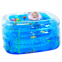 诺澳 大号加厚充气婴儿游泳池 幼儿童家庭戏水池波波海洋球池 宝宝洗澡桶浴盆浴缸 加大号水草鱼款-标准套餐