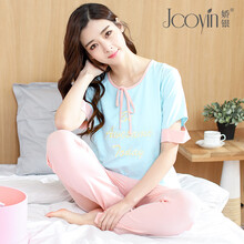 娇银月子服夏纯棉短袖孕妇睡衣产妇产后哺乳喂奶家居服套装薄款 翠绿（夏季薄款，适合25~40度穿） XL（适合体重160斤以内）