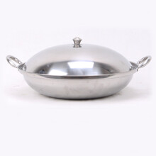 沉弗 不锈钢铁锅 酒精炉小锅小干锅  小铁皮锅子火锅盆 家用商用学生宿舍用小火锅 22CM的锅+盖+两汤勺+筷子