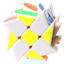 抖音同款魔方 风火轮移棱三阶变幻金刚三阶魔方变体异形3阶魔方 风火轮白色
