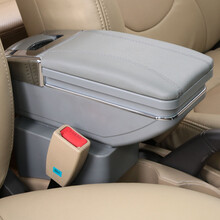 乾图 标致301雪铁龙全新爱丽舍扶手箱免打孔 灰 旋转款