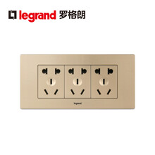 罗格朗（LEGRAND）118型插座尚超风系列暗装插排 烁金色十五孔插座
