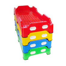 儿童塑料床幼儿园专用床午睡床幼儿床铺 加厚叠叠床宝宝小床批发 4张混装