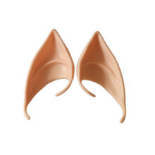 Bybrana 万圣节道具精灵耳朵cos 吸血鬼假牙假血浆 僵尸牙小虎牙披风 耳朵长款 送胶