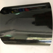 适用于车载汽车碳纤维改色膜车身改装贴纸 中柱侧裙亮面碳纤纹亮黑防水贴膜 亮黑10厘米宽一卷 约15米长