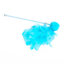 逗猫棒羽毛铃铛小猫咪玩的玩具抖音逗猫长杆幼猫斗猫棒仙女逗猫棒 仙女棒-蓝