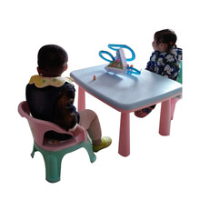 loveforever加厚儿童塑料桌椅 幼儿园学习桌椅 宝宝游戏餐桌椅玩具桌 脚腕卸掉效果图（桌价）