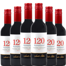 超市	中粮名庄荟 智利进口红酒 小瓶红酒 小酒版 SANTA RITA 桑塔丽塔 圣丽塔120 赤霞珠干红葡萄酒 375ml*6瓶 整箱