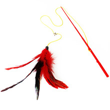 憨憨宠 猫玩具 羽毛逗猫棒 钢丝铃铛耐用猫咪玩具 宠物猫咪钓鱼杆逗猫玩具 鱼竿逗猫棒