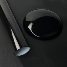 内饰贴纸汽车用品改装中控贴膜碳纤维贴纸装饰改色膜车贴排挡外观车窗框机盖车顶改色亮面黑色贴膜贴纸 亮光黑50厘米宽*1米长 送工具