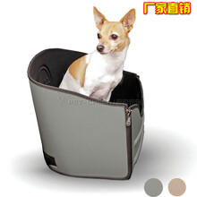 PET PRODUCTS K&H 狗狗车载出行座椅 宠物汽车安全固定椅子可拆洗狗笼狗窝 浅灰色 38*38*38cm