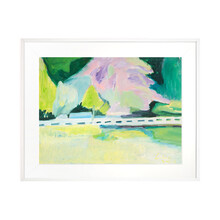 本艺术空间 张利华油画《日常风景系列》数位版画 小清新画作 客厅/书房/会所装饰画 艺术画作 白色画框 60*40